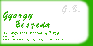 gyorgy beszeda business card